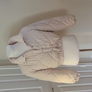 Blanknyc Cream crop jacket, snap up , Size M